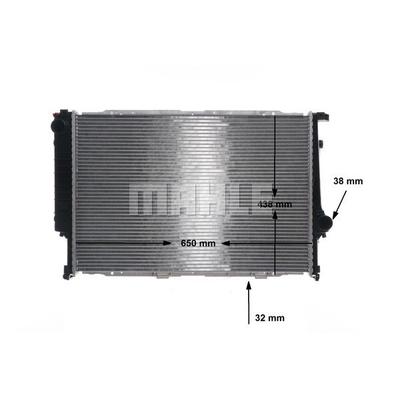 MAHLE Kühler, Motorkühlung für BMW 1723826 1702453 1723637 CR 287 000S