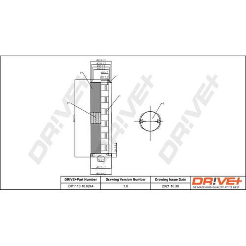 Drive+ Luftfilter 112mm für MERCEDES-BENZ 6460940004 A6460940004 DP1110.10.0244