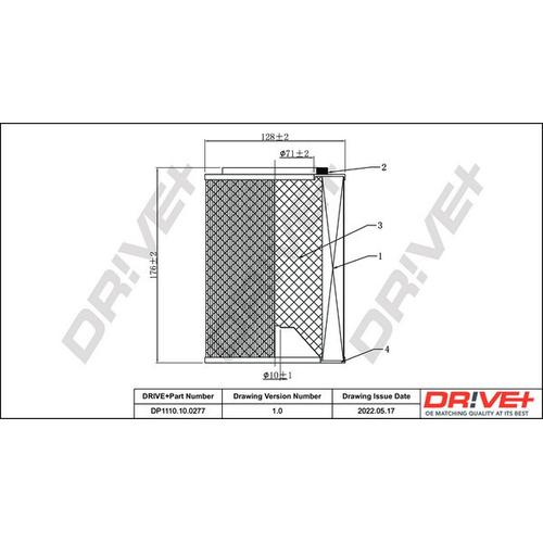 Drive+ Luftfilter 134mm für FORD NISSAN 1952999 16546-0F000 16546-80G00 DP1110.10.0277