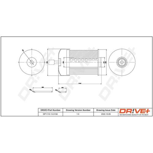 Drive+ Kraftstofffilter 89mm für RENAULT MERCEDES-BENZ NISSAN 164007679R 164038815R 6070900752 DP1110.13.0156