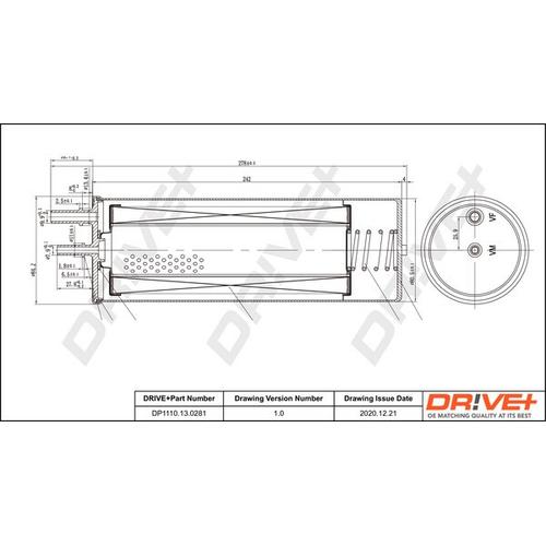 Drive+ Kraftstofffilter für VAG 7H0127401D DP1110.13.0281