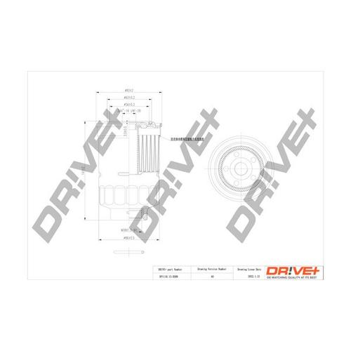 Drive+ Kraftstofffilter für MAZDA R2N51-3ZA5A9A WL81-13ZA5 R2N5-13ZA5 DP1110.13.0308