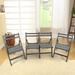 Furniture Slatted Wood Folding Special Event Chair ,Set of 4