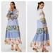 Anthropologie Dresses | Farm Rio Pineapple Beach Maxi Dress | Color: Blue/White | Size: S