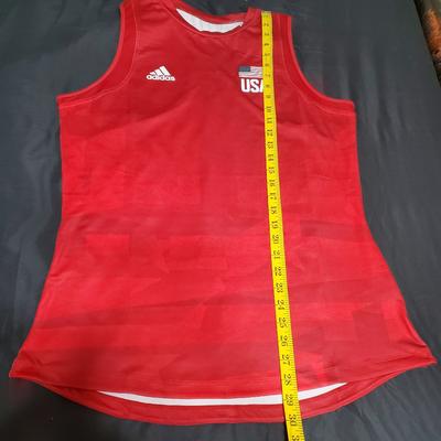 Adidas Tops | Adidas Team Usa Volleyball Primeblue Women’s Jersey Team Size Xlt | Color: Red | Size: Xl