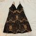Free People Dresses | Free People Shimmer Lights Mini Dress Size 2 Nwt | Color: Black/Tan | Size: 2