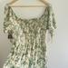 American Eagle Outfitters Dresses | American Eagle Outfitters Smocked Green Floral Dress Size Large | Color: Green | Size: L