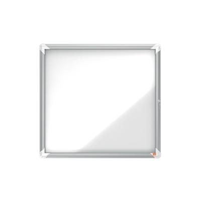 Nobo Schaukasten Premium Plus, Innenbereich, 6xA4, Magnetisch, Klapptür, Glas, weiß