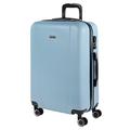 ITACA - Rigid Suitcase Medium Size - ABS Medium Suitcase 65cm Hard Shell Suitcase - Lightweight 20kg Suitcase with TSA Combination Lock - Lightweight and Resistant Travel Medium Size Suitc, Light Blue