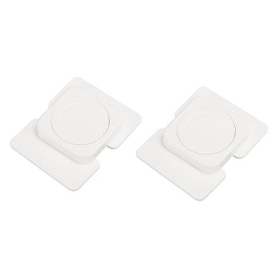 Adhesive Refrigerator Lock Rotate to Open 64x50x10mm White Pack of 2