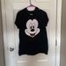 Disney Tops | Disney Mickey Mouse T-Shirt With Mouse Ear Hood Size X Large | Color: Black | Size: Xl