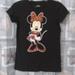 Disney Shirts & Tops | Girls Disney Minnie Mouse Black Short Sleeve Tee Shirt Size Xl (14/16) | Color: Black/Red | Size: Xlg