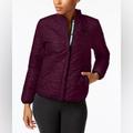 Nike Jackets & Coats | Nike Burgundy Quilted Snap Close Bomber Jacket Fall Small | Color: Purple | Size: S