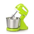 Hand Mixer Electric Mixer 7 Speed with Turbo Button Desktop and Handheld 2-in-1 Professional Mixer Includes 2L Stainless Steel Bowl, Beaters, Dough Hooks (Color : Green)