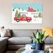 East Urban Home Christmas In The Country I by Daphne Brissonnet - Wrapped Canvas Graphic Art Print Paper/Metal in Blue/Green/White | Wayfair
