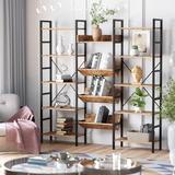 17 Stories Triple Wide 5 Tiers Industrial Bookshelf | 74.2 H x 72.8 W x 11.8 D in | Wayfair 0850B40B95B746609CCC51CFD1D1925B