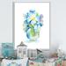 Winston Porter Bouquet Of Wild Blue Blooming Flowers - on Canvas in Blue/Green | 12 H x 8 W x 1 D in | Wayfair 2C432C4FC62E4D2297E8E6FA83B1C894