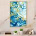 Mercer41 Classic Blue Gold Marble Canvas in Blue/Green/Yellow | 12 H x 8 W x 1 D in | Wayfair C51A1C7C14304BFCB24F6F800ACEA91F