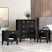 Winston Porter Estabanez Faux Wood 3 Piece Dresser & Nightstand Bedroom Set Wood in Black | Wayfair 78875DE5F8A94F4B93B5924A3EB2182E