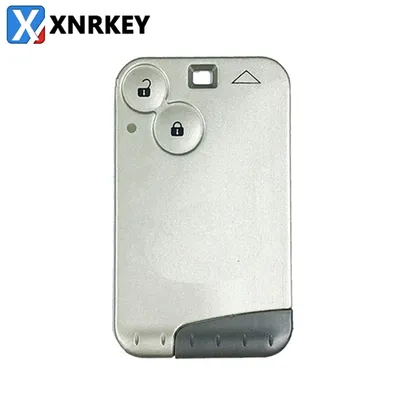 XNRKEY – coque de carte télécommande à 2 boutons pour Renault Laguna avec lame grise sans mots