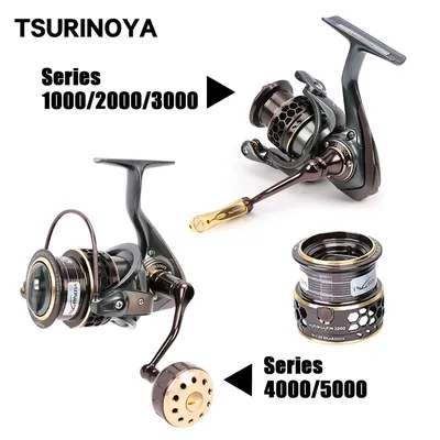 Tsurinoya – Moulinet à double bobine Jaguar 1000/2000/3000/4000/5000 accessoire de pêche à la