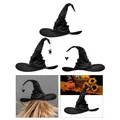 Chapeau de sorcière noir à large bord pour femme accessoires photo modernes chapeau de sorcière
