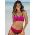 Bügel-Bandeau-Bikini LASCANA Gr. 46, Cup C, rot Damen Bikini-Sets mit Farbverlauf