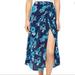 Free People Skirts | Free People Blue Floral Sunray Skirt/Sarong. Nwt | Color: Blue | Size: 6