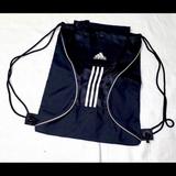 Adidas Bags | Adidas Sackpack Black White Drawstring Backpack Bag Sports | Color: Black/White | Size: Os