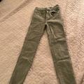 Free People Jeans | Free People Green Skinny Jeans | Color: Green/Red | Size: 25