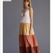 Anthropologie Dresses | Anthropologie Color Block Maxi Dress | Color: Brown/Pink | Size: S