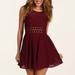 Free People Dresses | Free People Maroon Daisy Waist Crochet Dress | Color: Red | Size: 2
