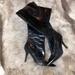 Nine West Shoes | Black Leather Installed Nine West 4” To 5” Heeled Boot. | Color: Black | Size: 8