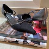 Kate Spade Shoes | Kate Spade ‘Kent’ Kitten Heels: Gray And Silver | Color: Gray/Silver | Size: 9