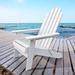 HERACLES Outdoor Folding Adirondack Chair Plastic/Resin in White | 38.1 H x 21.8 W x 34.68 D in | Wayfair 13HERA06