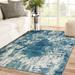 Blue/White 86 x 62 x 0.5 in Area Rug - Persian-rugs Luxe Weavers Victoria Collection Modern Abstract Area Rug, | 86 H x 62 W x 0.5 D in | Wayfair