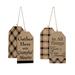 The Holiday Aisle® 2 Piece Tag Sign Set Wood in Brown | 8.25 H x 4.25 W x 0.25 D in | Wayfair 6D990BF7DBAF4A5BB579A3F260C62DBB