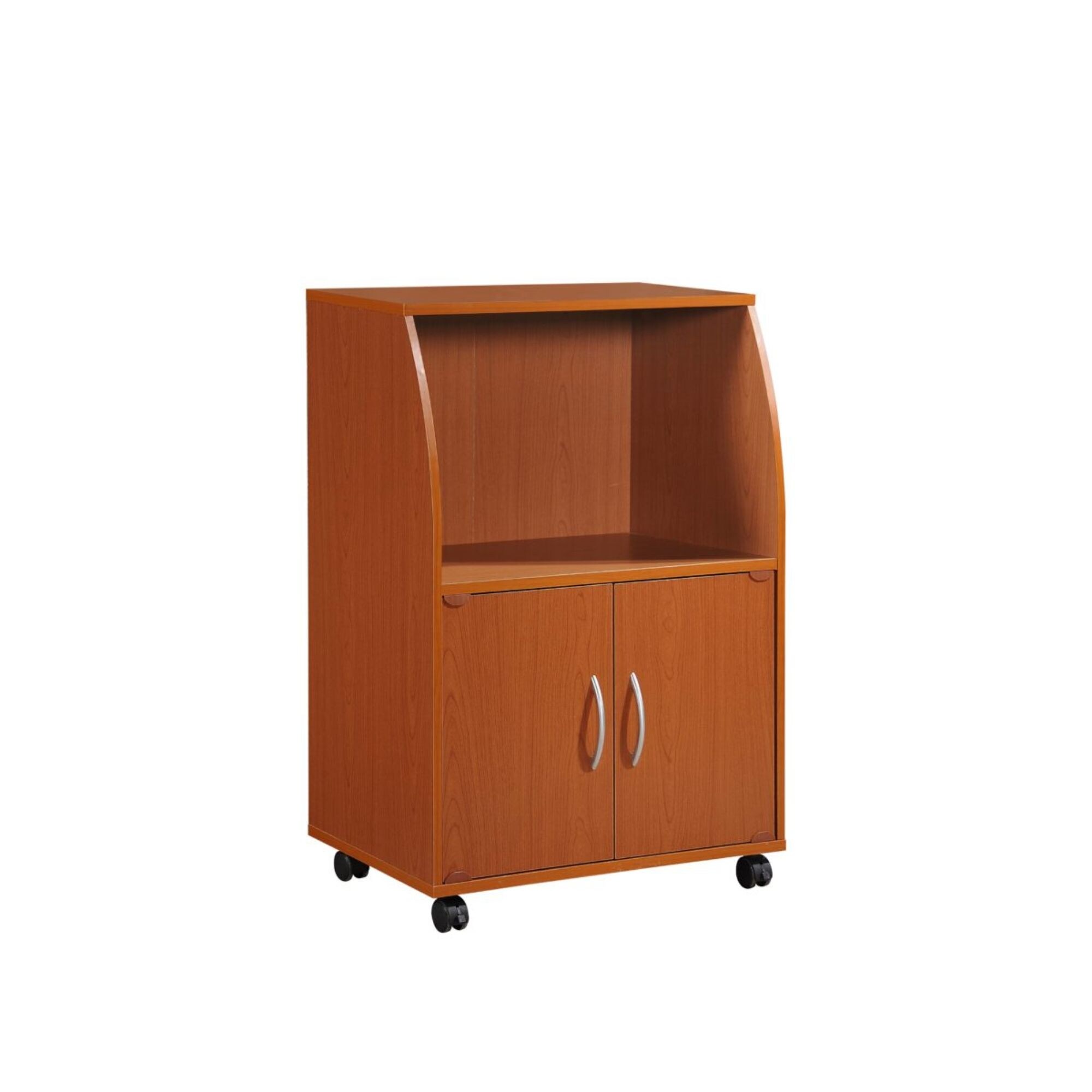 33" Cherry Red Solid Microwave Kitchen Cart