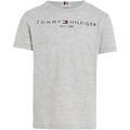 Tommy Hilfiger Kinder Unisex T-Shirt Kurzarm Essential Tee Rundhalsausschnitt, Grau (Light Grey Heather), 3 Jahre