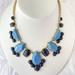 Kate Spade Jewelry | Kate Spade Statement Necklace Blue Gold Chunky Jewelry | Color: Blue/Gold | Size: Adjustable