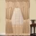 Wide Width Halley 6 Piece Window Curtain Set by Achim Home Décor in Taupe (Size 56" W 63" L)