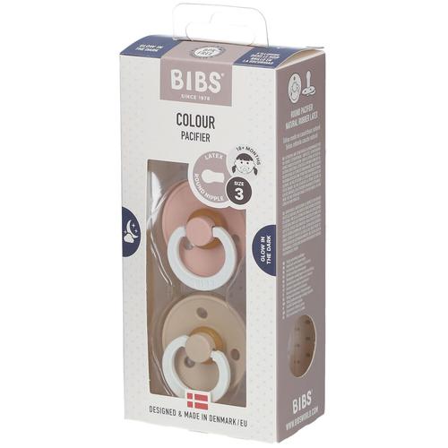 Bibs Fopspeen Glow in the Dark Blush - Vani 18 Maanden+ 2 St Sauger