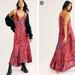 Free People Dresses | Free People Women's Red Work Of Art Printed Maxi Slip By Intimately | Color: Red | Size: Xl