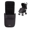 Silver Cross - Zest Footmuff - Pram Accessories - Stroller Footmuff - Foot Warmer - Water Resistant - Black