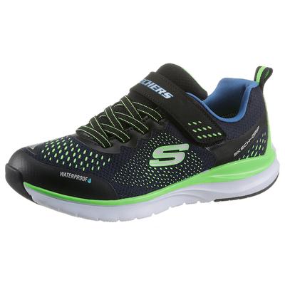 Sneaker SKECHERS "ULTRA GROOVE", Kinder, Gr. 32, blau (navy, schwarz), Textil, Synthetik, sportlich, Schuhe, mit Waterproof-Ausstattung, Freizeitschuh, Halbschuh, Schnürschuh