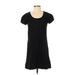 Ann Taylor LOFT Casual Dress - Shift: Black Solid Dresses - Women's Size Small