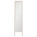 Benjara Vertical Mirror w/ Tapered Shape & Rounded Feet, White Wood in Brown | 79 H x 20 W x 1.5 D in | Wayfair BM270621