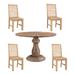 Corrigan Studio® 4 - Person Mango Solid Wood Dining Set Wood in Brown | 30 H x 47 W x 47 D in | Wayfair 511303-4C(511705)