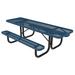 Arlmont & Co. Dimatteo Plastic Outdoor Picnic Table Plastic in Blue | 30 H x 72 W x 60 D in | Wayfair 4C15EA0158C140F69E57295AC05D66CD