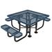 Arlmont & Co. Myran Outdoor Picnic Table Plastic/Metal in Blue | 30 H x 72 W x 60 D in | Wayfair E4A727603C4F4B27AA8E17159B60EF08